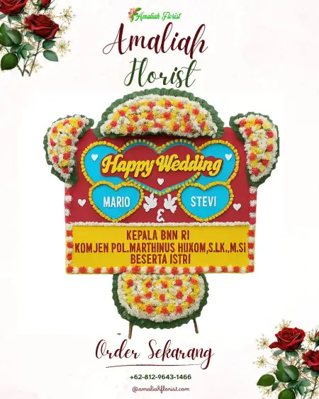 Papan Bunga Pernikahan Bojongcae